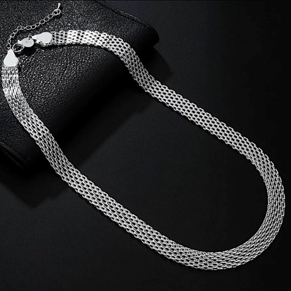 💕Sterling Silver 925 Trendy Collier 10mmNecklace💕